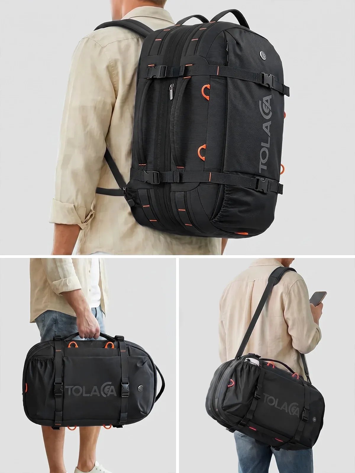 Tolaccea Mlife 03 | 40L-50L Expandable 360° Laptop TSA Travel Laptop Backpack (124)