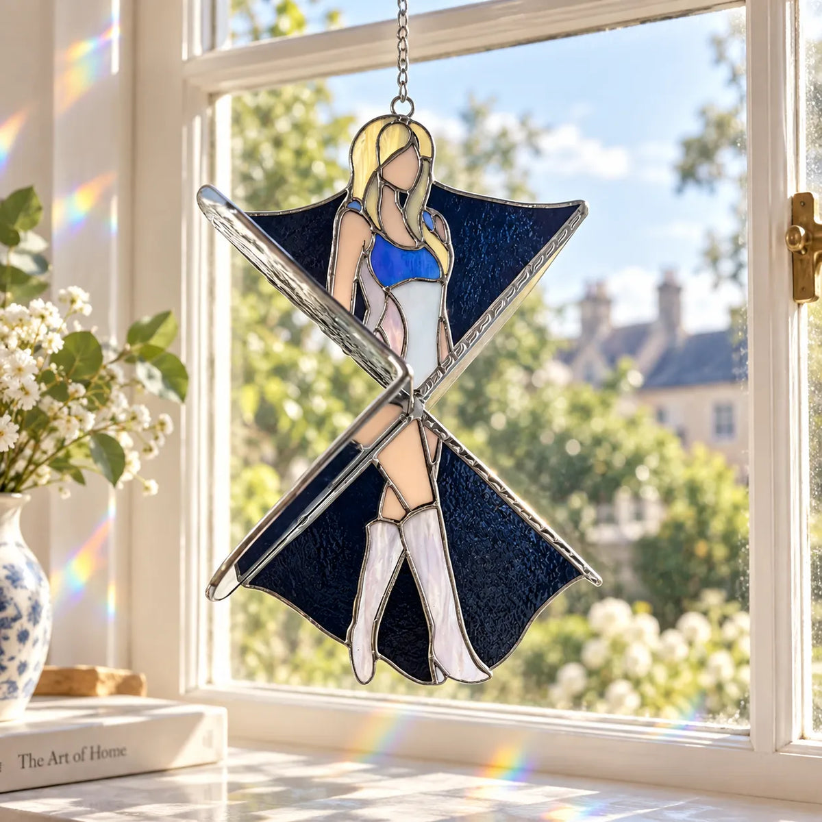 💜🎶 Inspired Handmade Stained Glass Spinner | Eras-Inspired Window Hanging