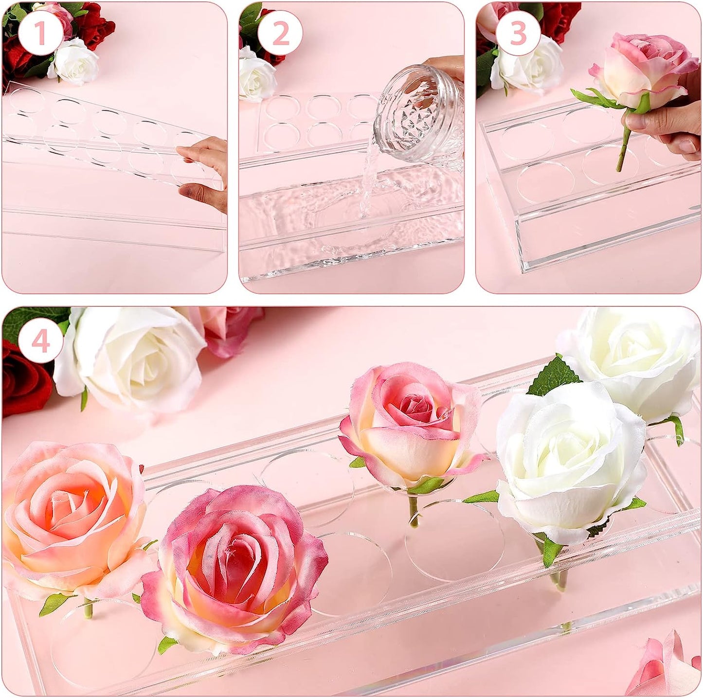 🔥Rectangular Acrylic Flower Box/Flower Vase