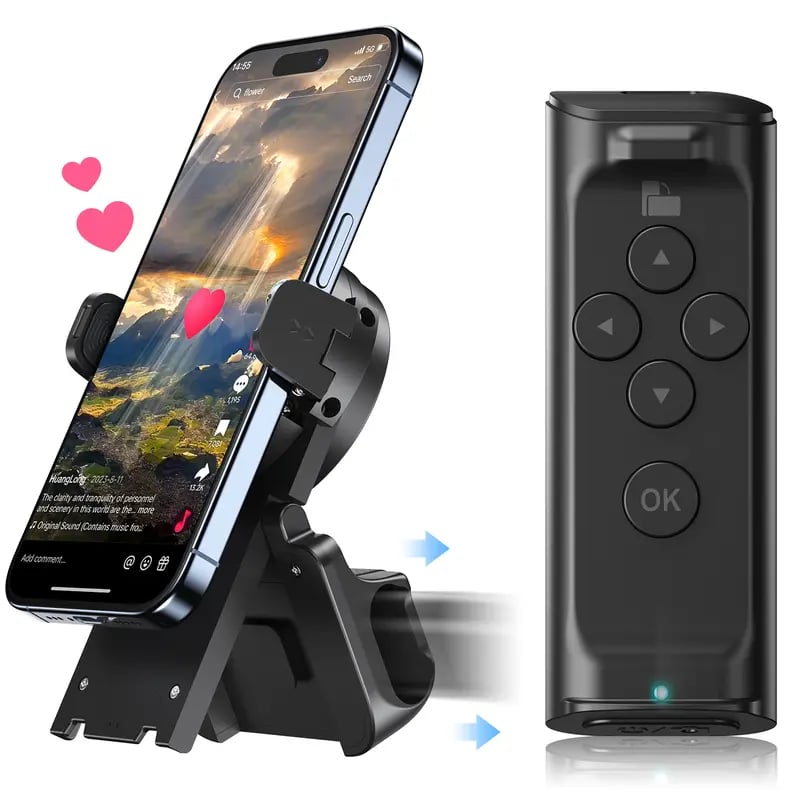 📱 Bluetooth Remote Control for TikTok Scrolling: Wireless Page Turner & Camera Shutter for Video Recording – Hands-Free Cellphone Accessory for iOS & Android