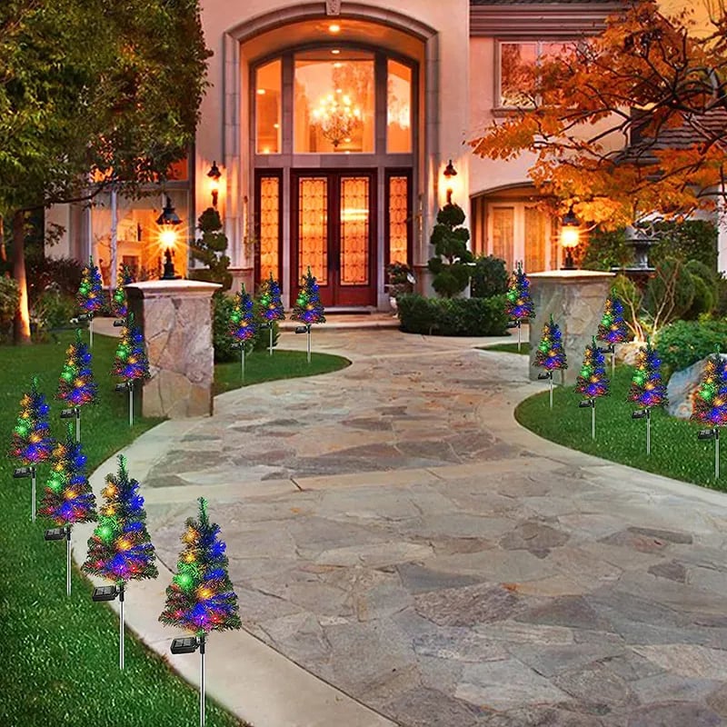 🎄 Solar Christmas Tree Path Lights | 5 Outdoor Styles