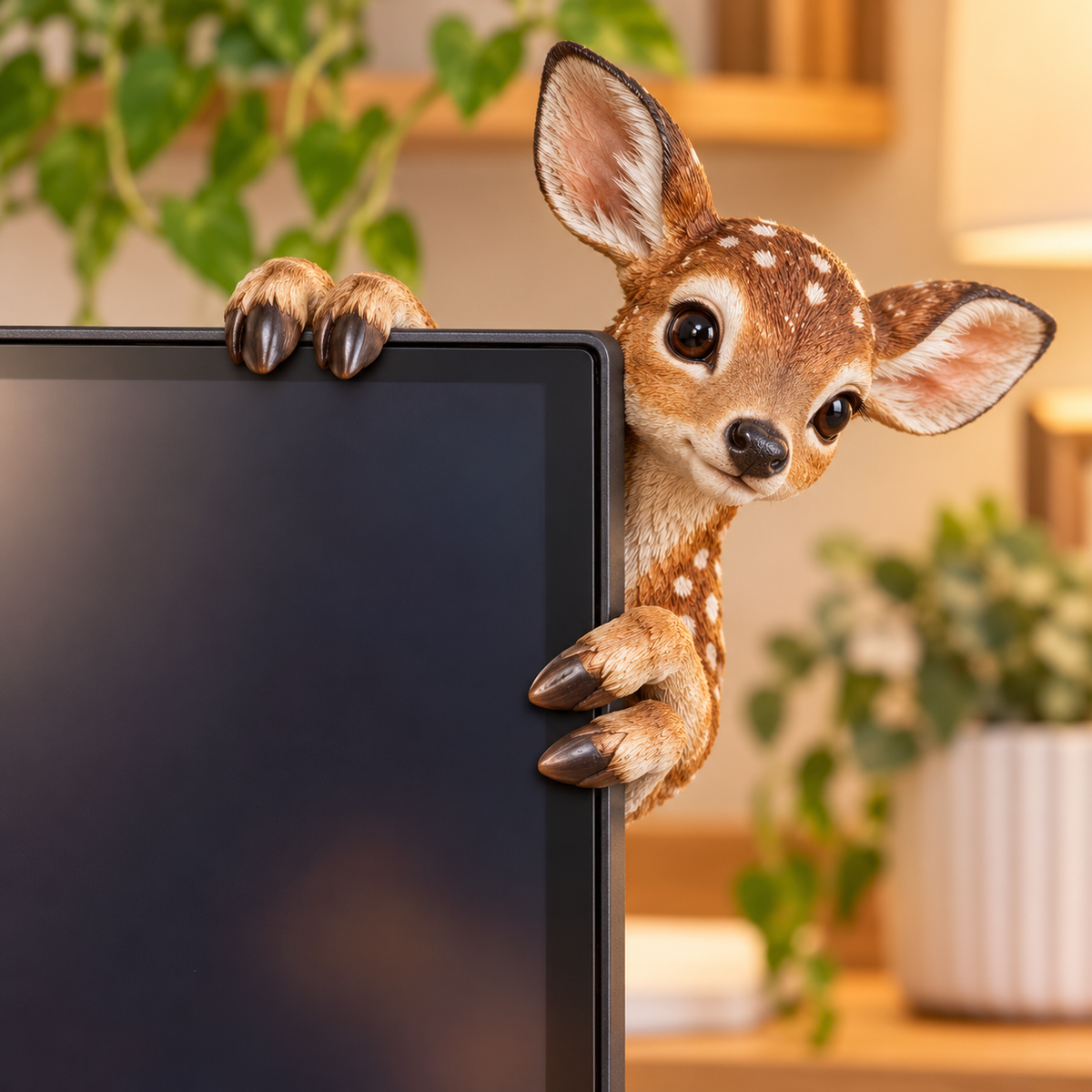 🐾 Peek-A-Boo Monitor Buddies™ – Cute Animal Screen Corner Decor