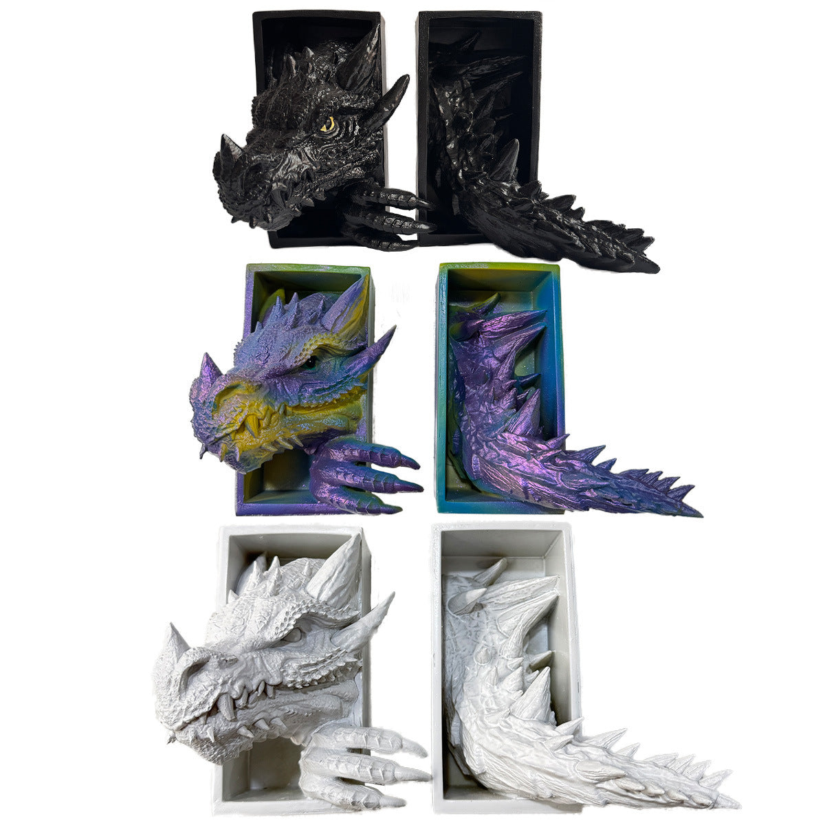 3D Dragon Emerging Book Nook Dragon Tail Bookshelf Decor Fantasy Lovers