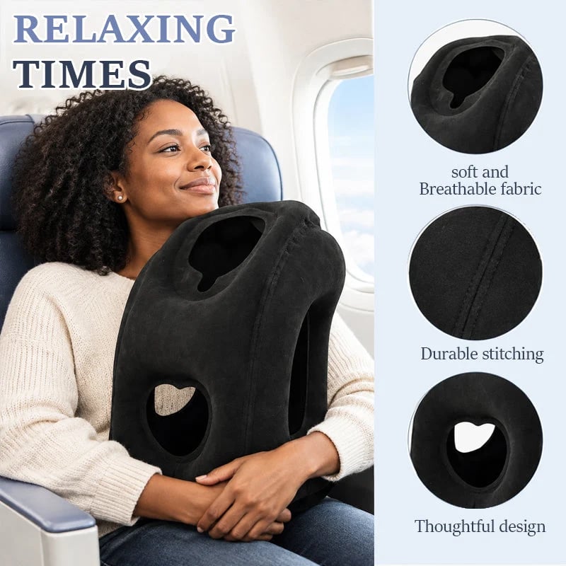 🛫 Ultra-Light Foldable Inflatable Travel Pillow | Portable Neck, Face & Arm Support for Trips 💤❤️