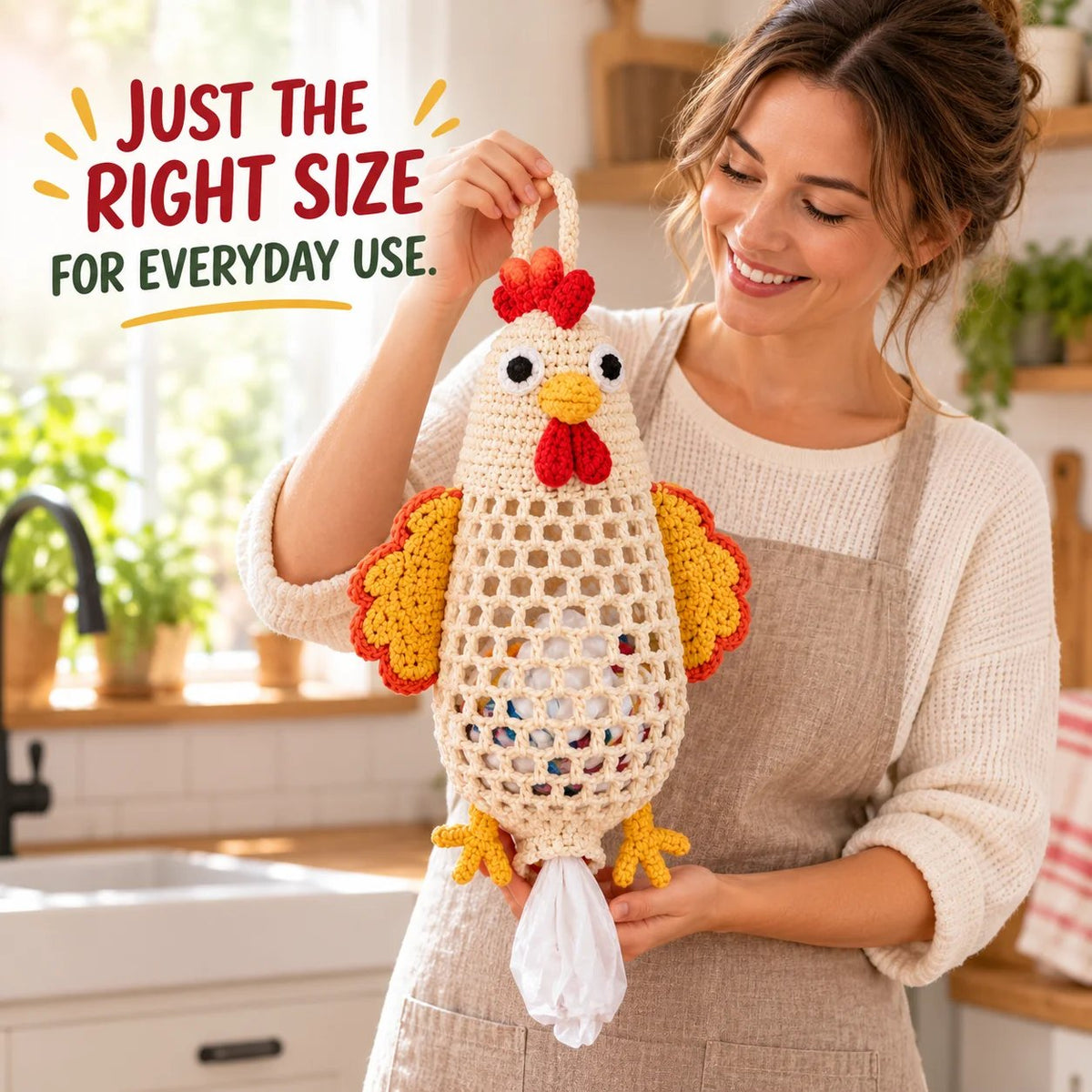 🔥Buy 3, Get 1 Free—Today Only 🔥🔥– 🌼 Cottage Harvest Keepers™ — Crochet Animal Bag Holder DIY Kit