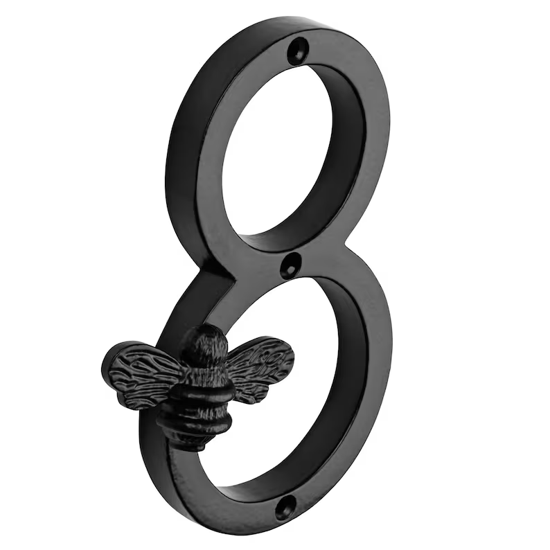 Bee House Number Sign