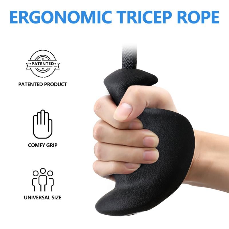 Ergonomic Handle Triceps Training Cord