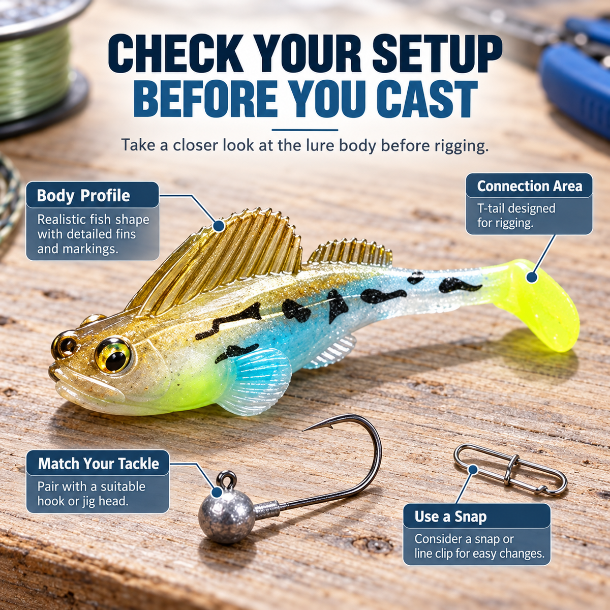 🔥HOT SALE🔥5-Piece T-Tail Soft Lure Set with Box