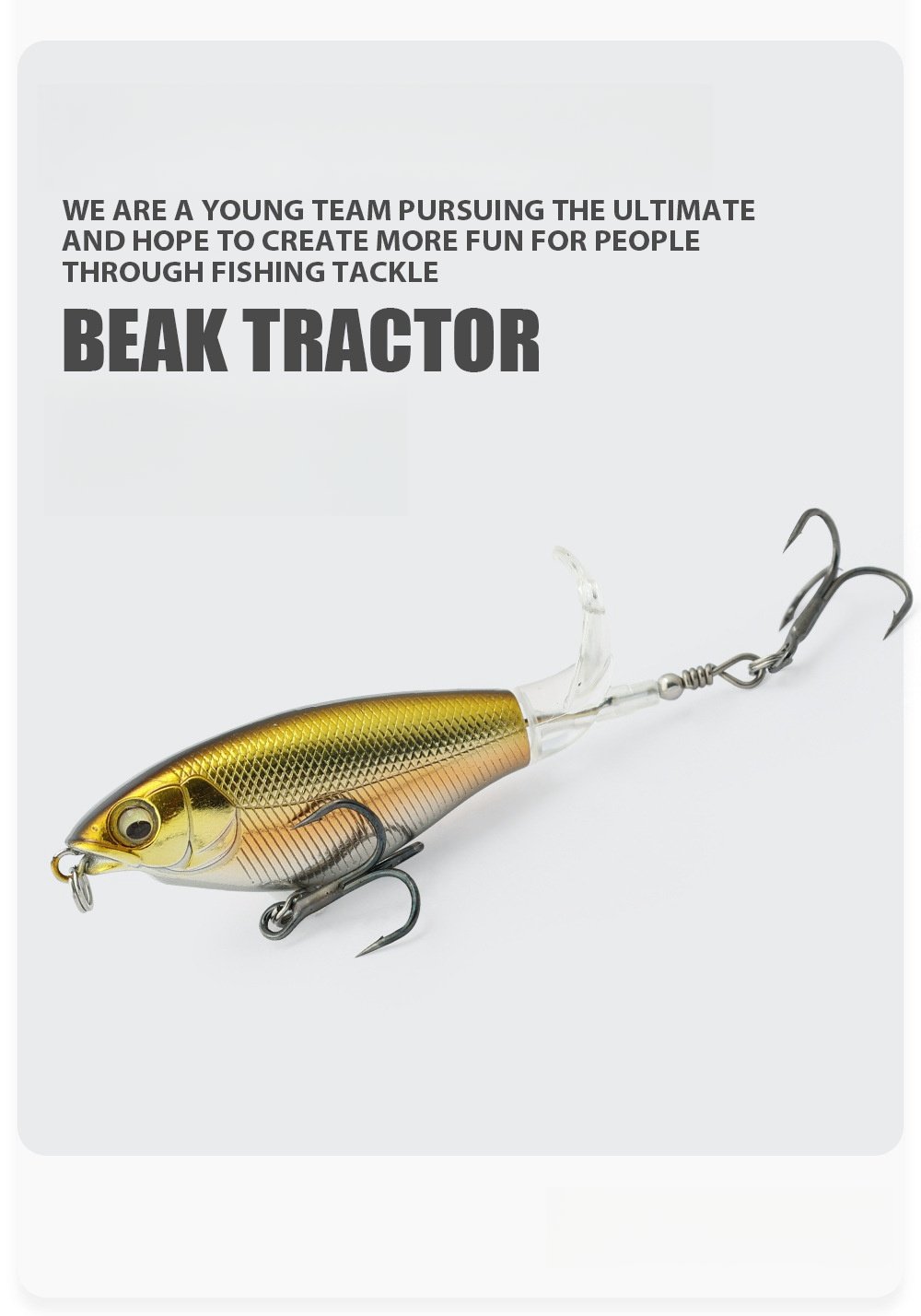 6.5g/12g propeller surface lure bionic fish hook