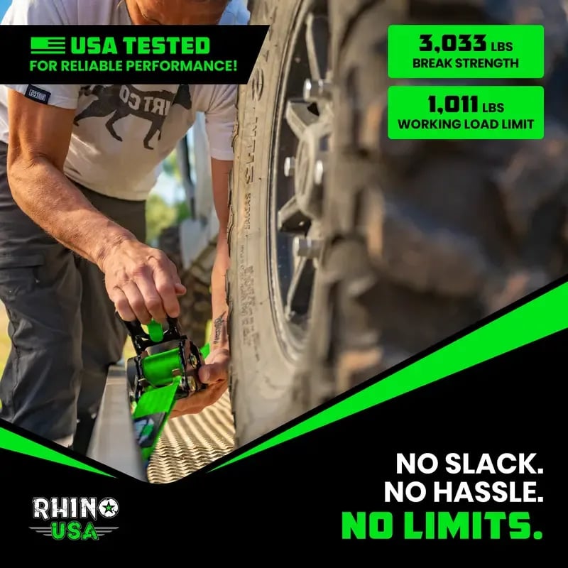 ⚙️ Self-Retracting Tie Down Straps | 2/4 Pack, Soft Loops Included for Trailers & Roof Racks