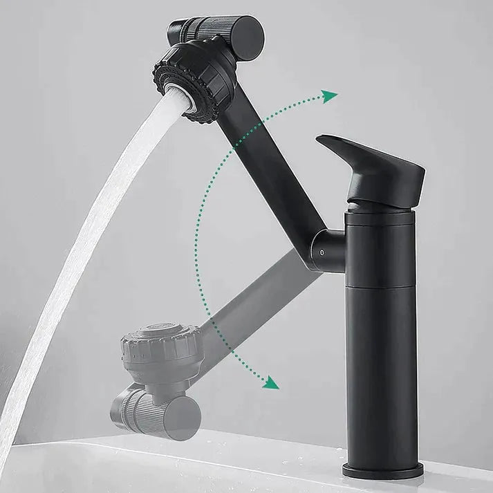 Single Hole Hot And Cold Water Faucet Universal Swivel Basin Faucet(Free 60cm Water Pipe)
