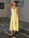 💐Ruched Bust Split Thigh Cami Dress