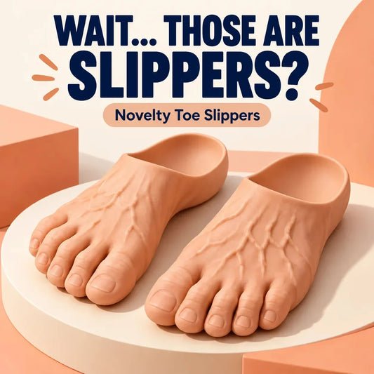 👣 Funny Toe Slippers – Realistic Barefoot-Look Gag Gift