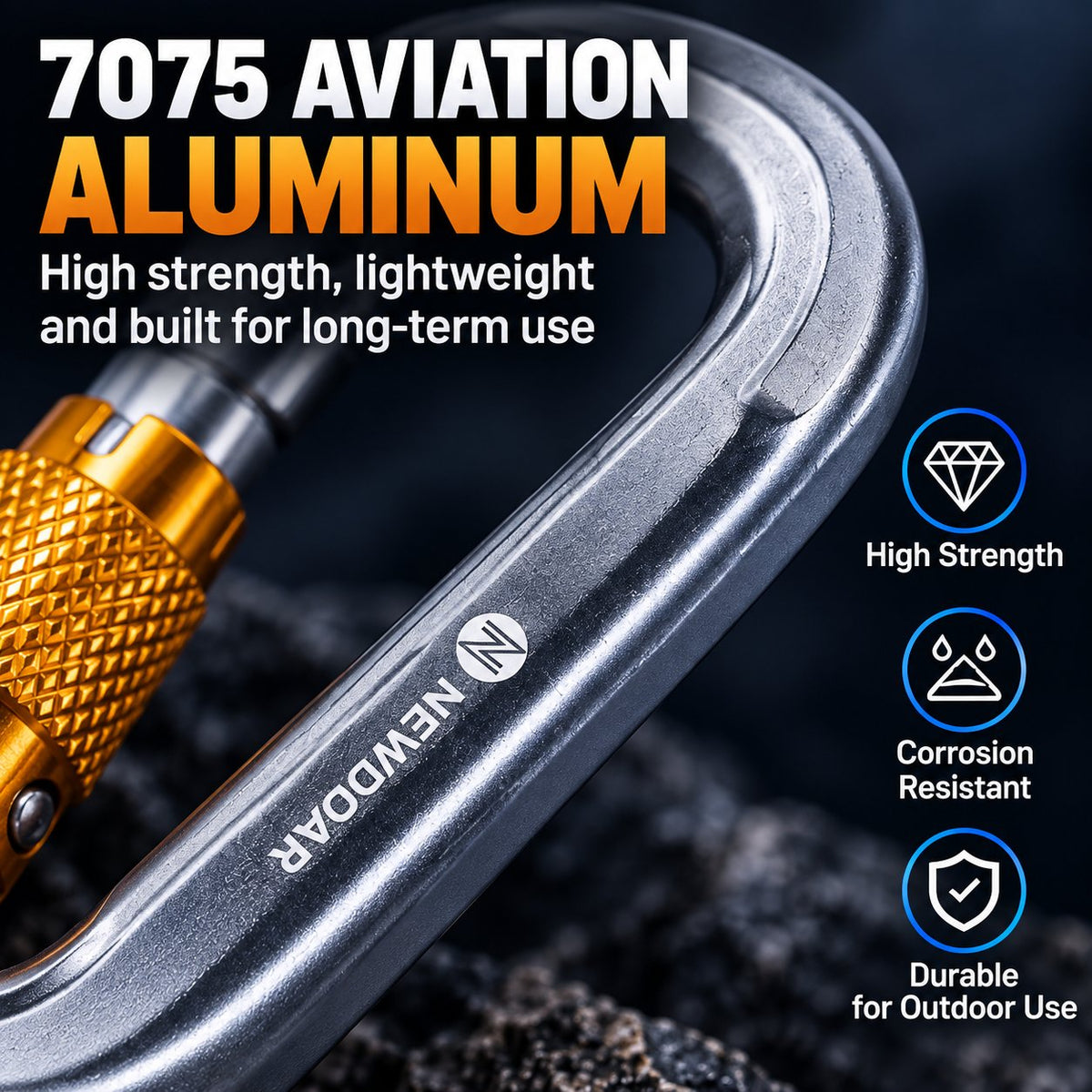 25KN Auto-Locking Carabiner