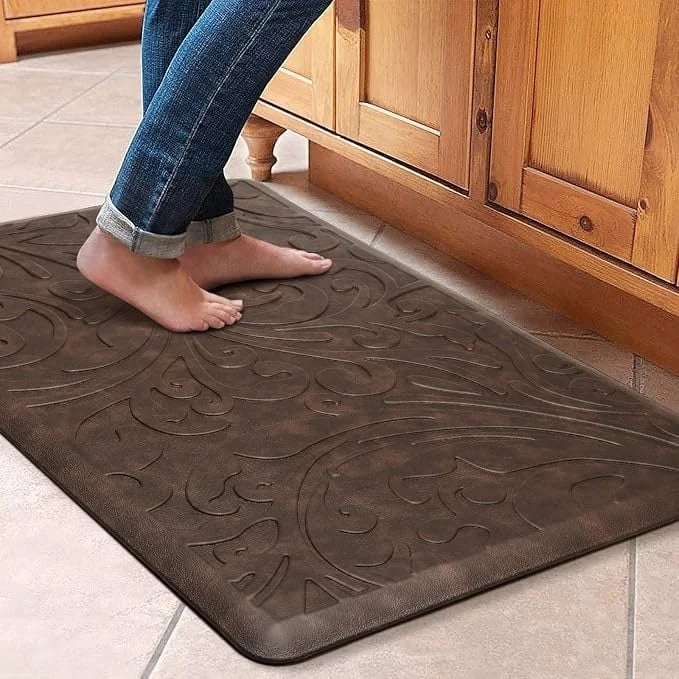 Mexican Inspired Brown Kitchen Anti-Fatigue Mat for Home Kitchen Decor