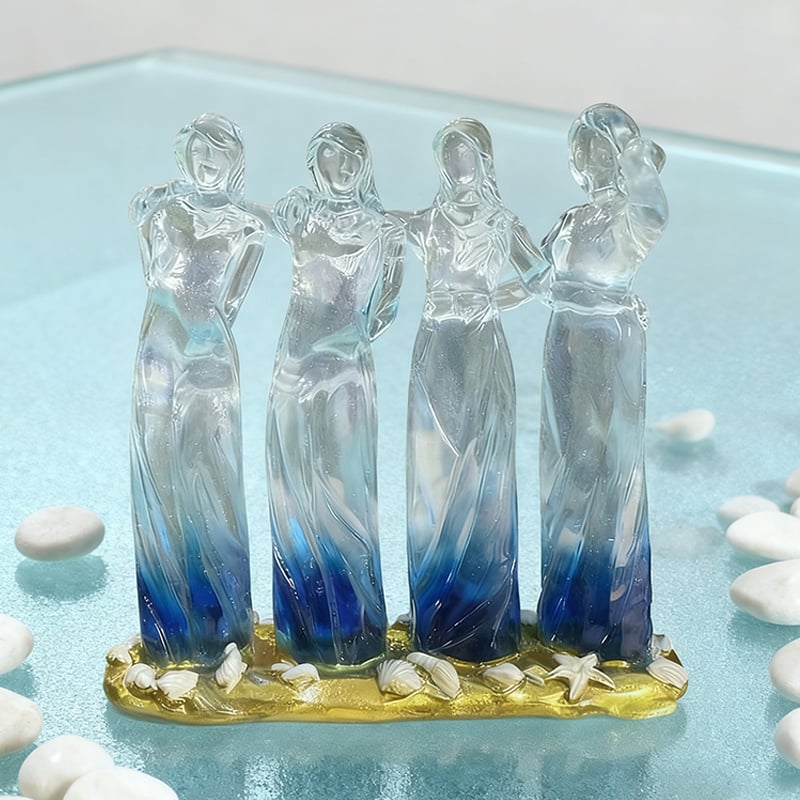👩🏻‍🤝‍👩🏻Sisters by My Side, Celebrates Friendships Three Sisters Sculpture🎁Thanksgiving Day, Christmas, birthday gifts