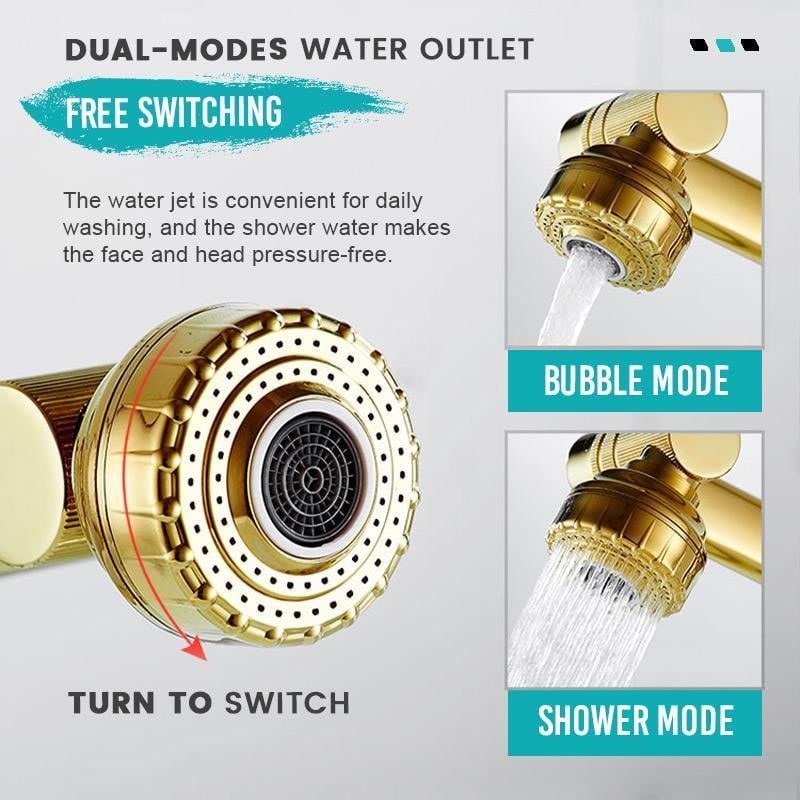 Single Hole Hot And Cold Water Faucet Universal Swivel Basin Faucet(Free 60cm Water Pipe)