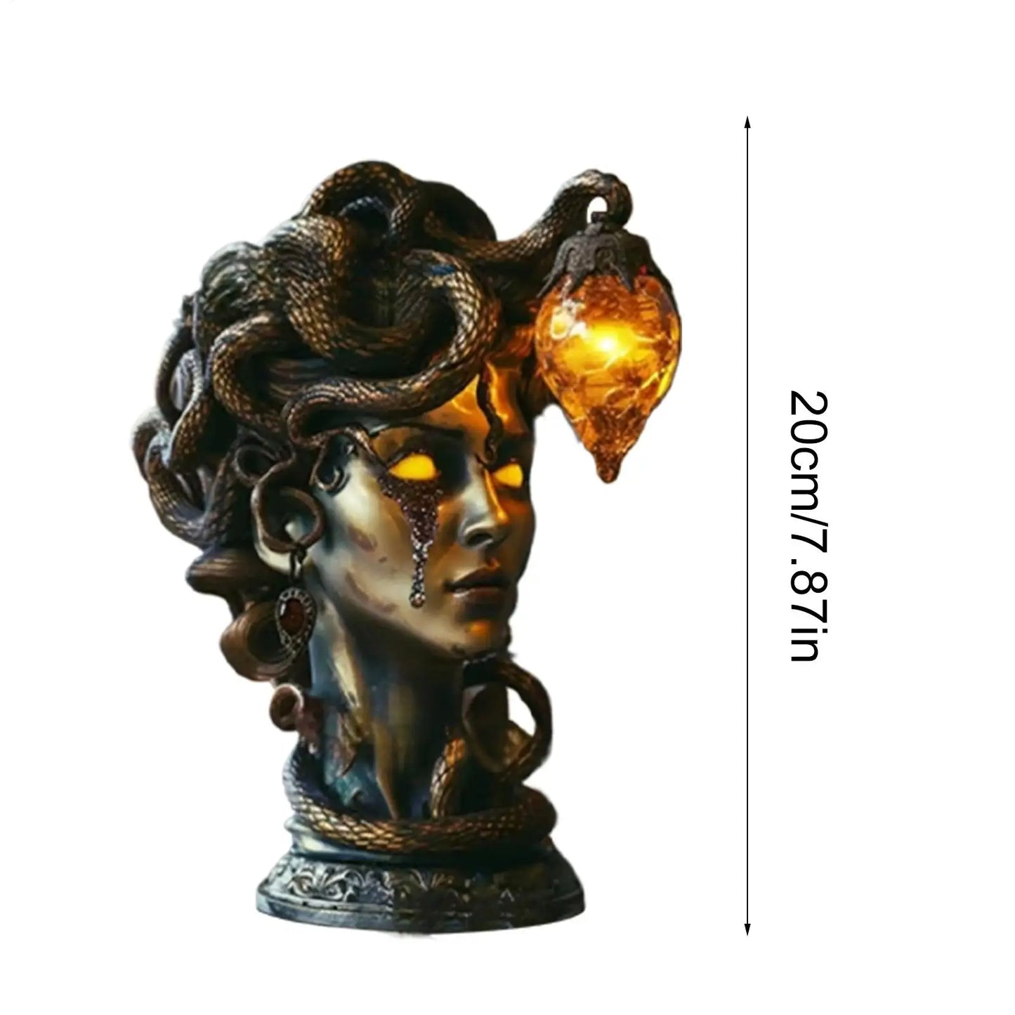Gothic Gorgon Resin Decorative Table Lamp