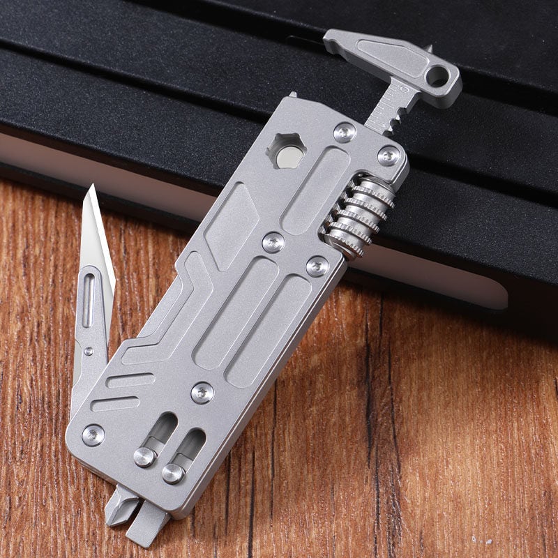 🛠️ Grade-5 Titanium 10-in-1 EDC Multi-Tool