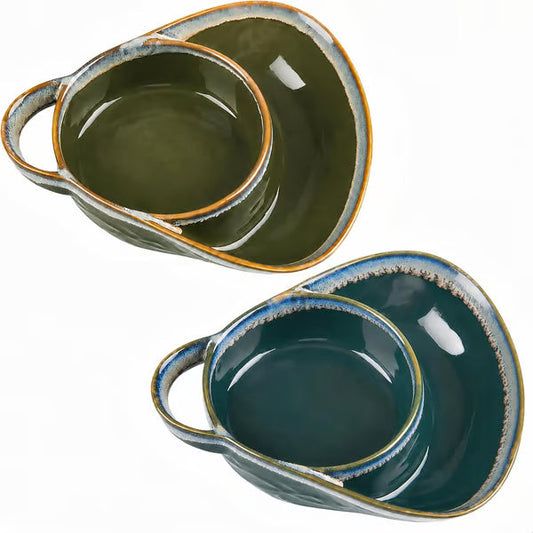 🥣 2-in-1 Anti-Soggy Cereal & Dip Bowl Set – Keep Crunchy & Creamy Separate