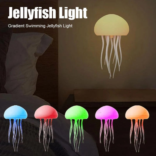 💡LED gradient swimming jellyfish atmosphere light