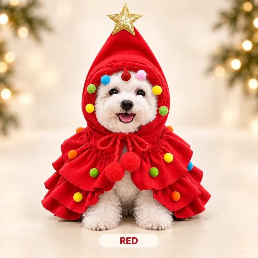 🎄Walking Christmas Tree Pet Costume ⭐ – Cozy Holiday Dress-Up Outfit for Dogs & Cats🐶🐱❤️