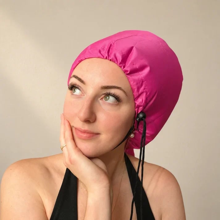 💜 Hands-Free Hair Dryer Bonnet – Adjustable Universal-Fit Hose, Low-Heat Drying for Safer, Comfortable Hair Care