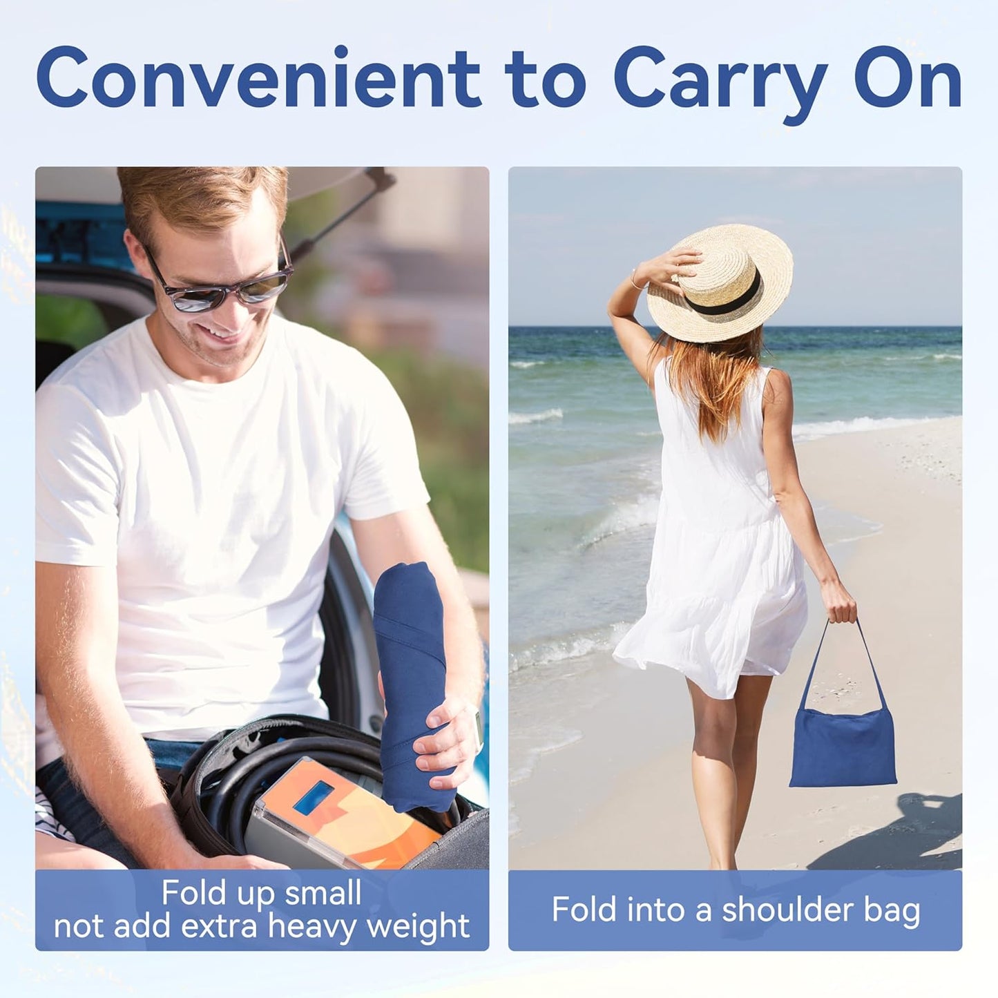 🎉Summer Hot Sale🎁Sun Lounger Towel in Bag with Pockets Storage