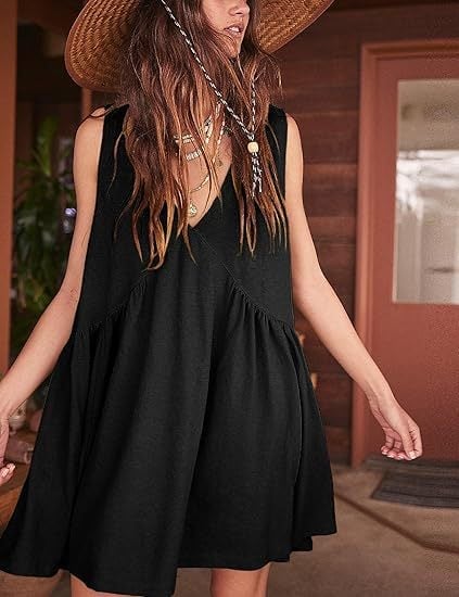 💃 Women's Summer Sleeveless V-Neck Mini Dress - Buy 2, Get Free Shipping!