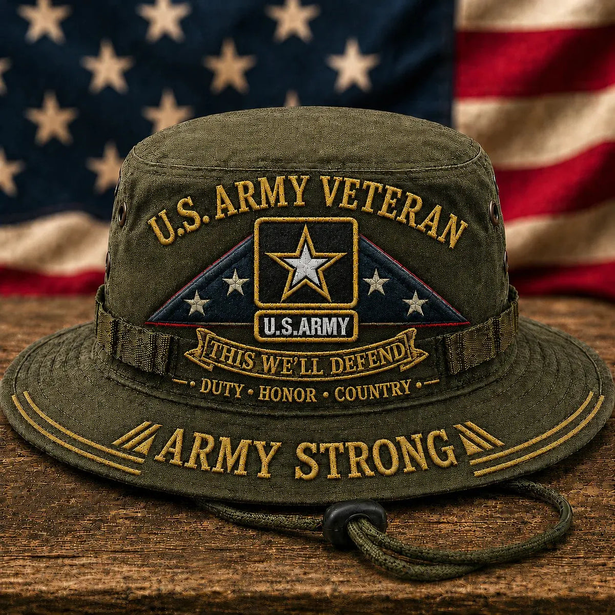 🎖️ U.S. Army Veteran This We’ll Defend Boonie Hat