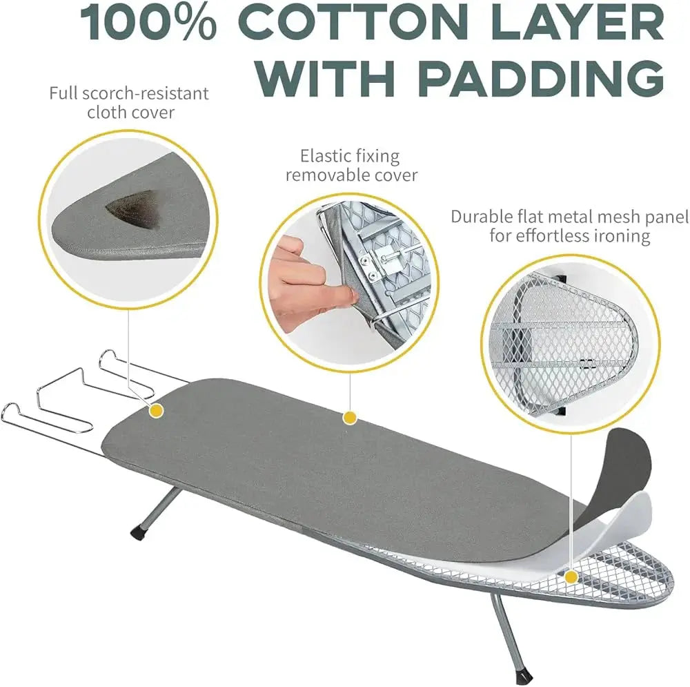 Iron Anywhere Fast with Compact, Stable Folding Board