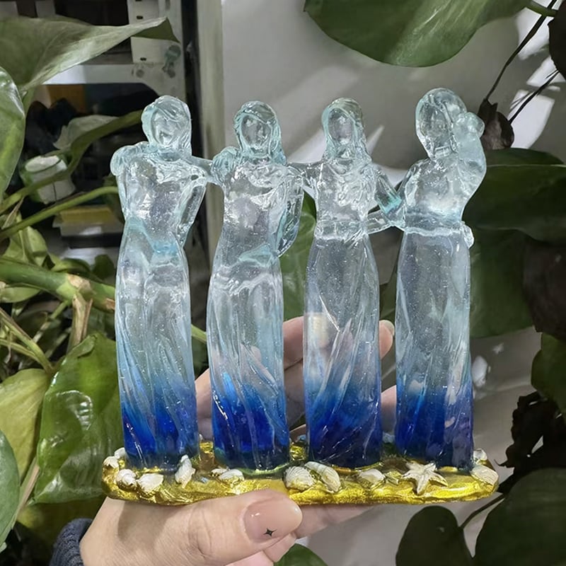 👩🏻‍🤝‍👩🏻Sisters by My Side, Celebrates Friendships Three Sisters Sculpture🎁Thanksgiving Day, Christmas, birthday gifts
