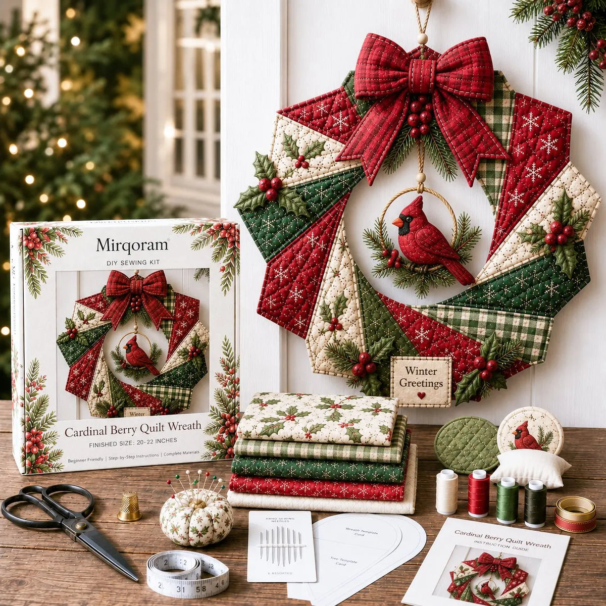 🔥LAST DAY 50% OFF - 🎄Christmas Fabric Wreath DIY Kit – A Keepsake You’ll Hang with Pride Year After Year💫