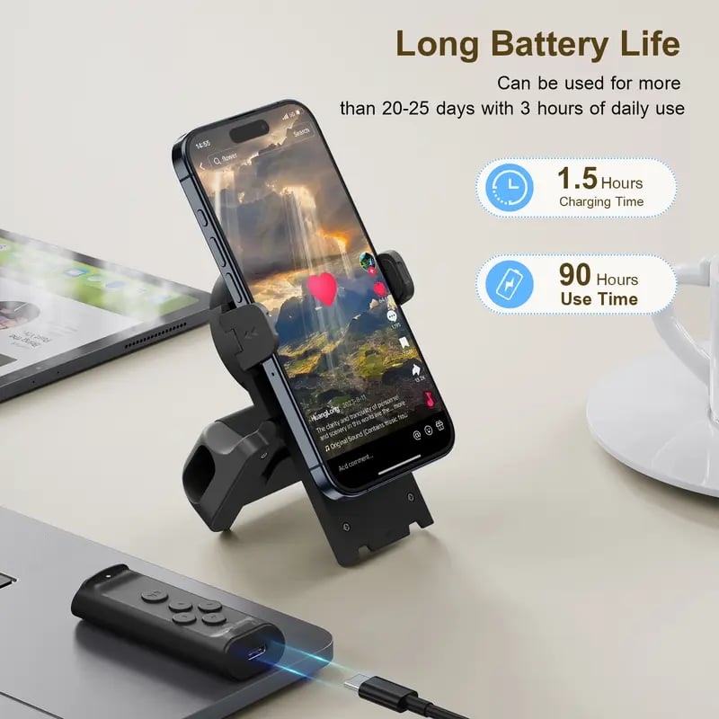 📱 Bluetooth Remote Control for TikTok Scrolling: Wireless Page Turner & Camera Shutter for Video Recording – Hands-Free Cellphone Accessory for iOS & Android