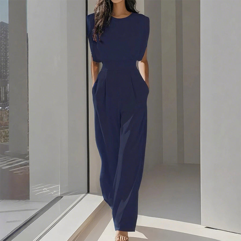 🎁New arrival 👗 Solid Color Wide-Legged Jumpsuit – Elegant, Comfy & Versatile for Any Occasion 🏖️💼