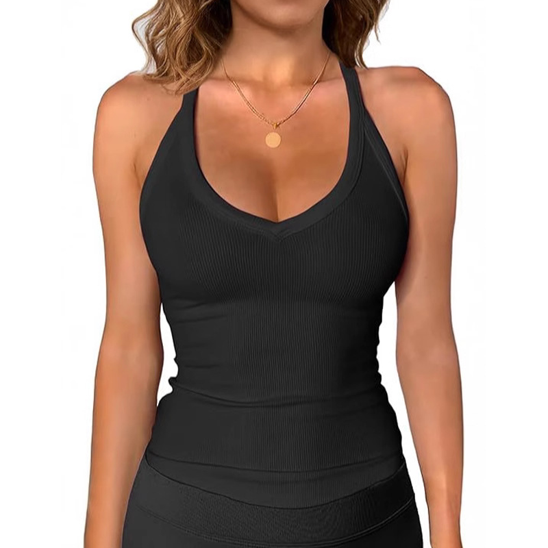 🎁2026 New Arrivals - Buy 1 Get 1 Free!💥Women's Ribbed V-Neck Tank Top