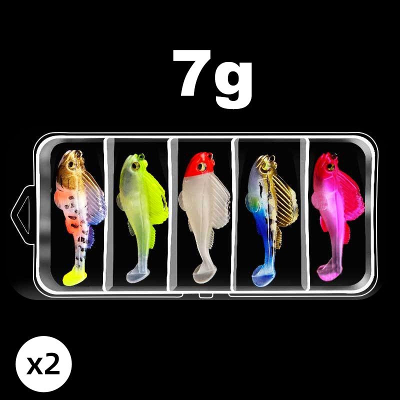 🔥HOT SALE🔥5-Piece T-Tail Soft Lure Set with Box