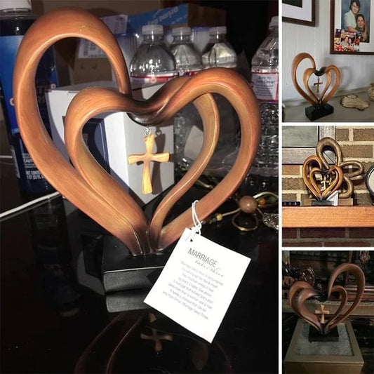 🔥✝ Easter Jesus Entwined Hearts Cross💞