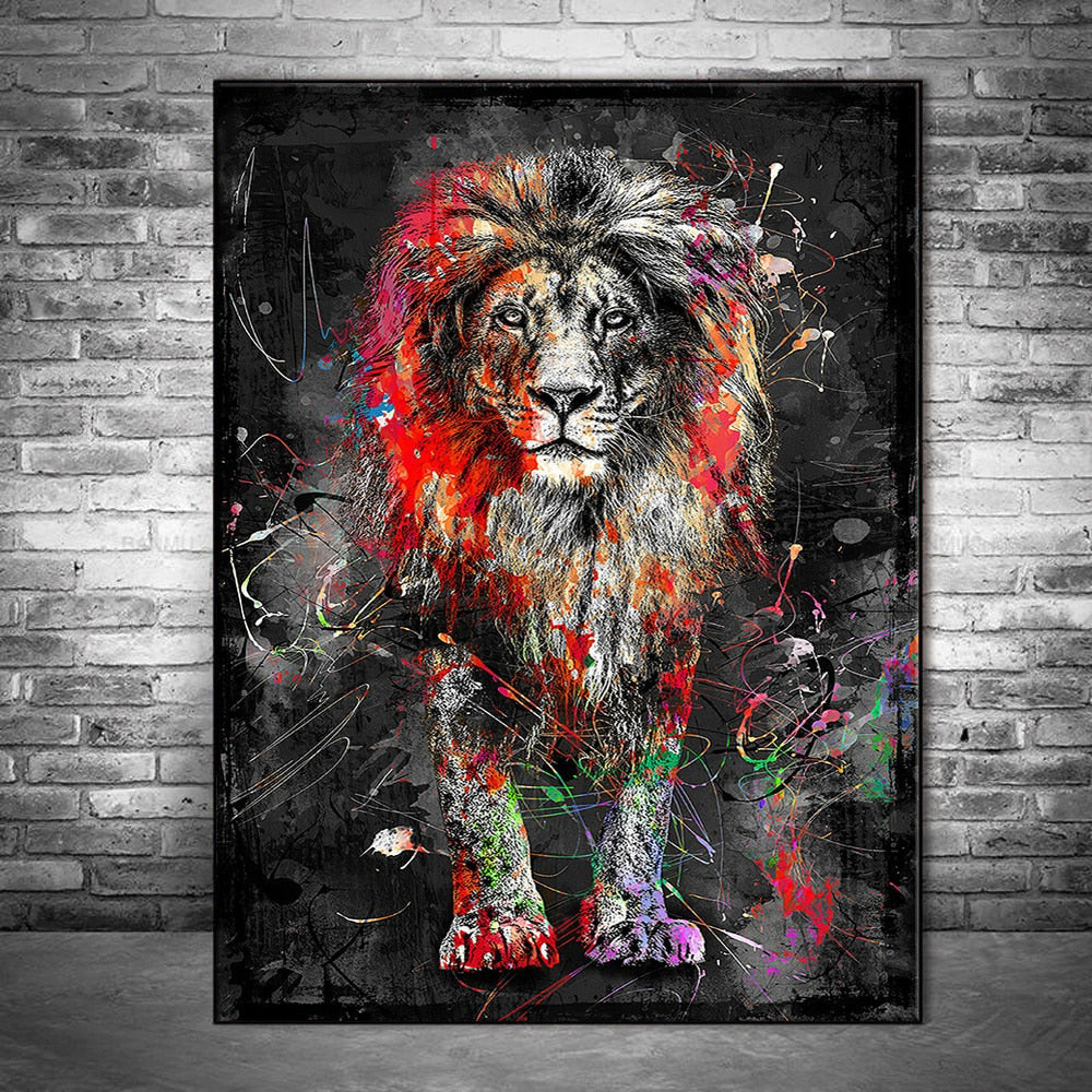 Nordic Lion Painting