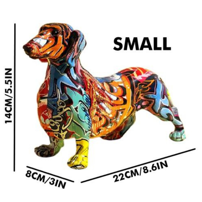 Dachshund Nordic Painted Statue