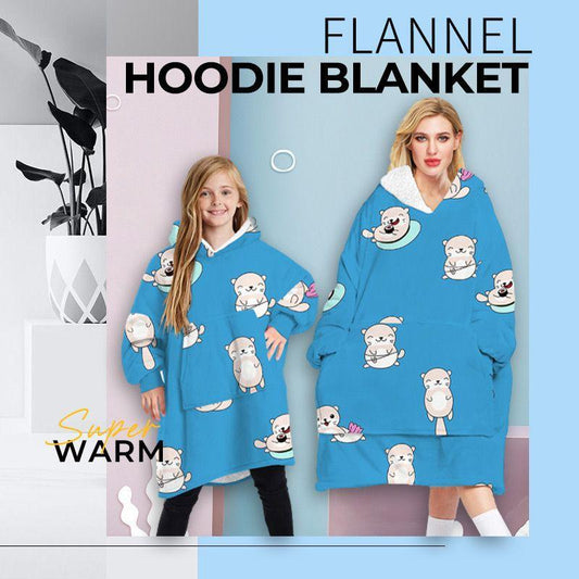 Flannel Hoodie Blanket