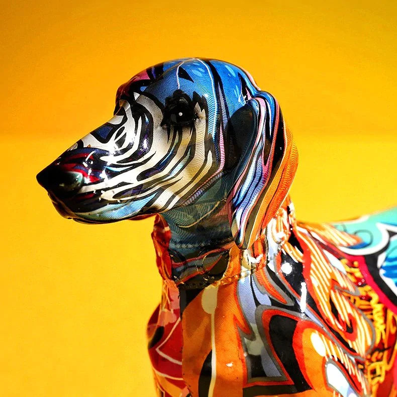 Dachshund Nordic Painted Statue