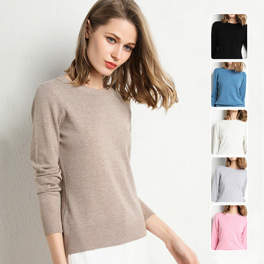 [Best Gift For Her] Faux Cashmere Crew Neck Sweater-Buy three and get free shipping!